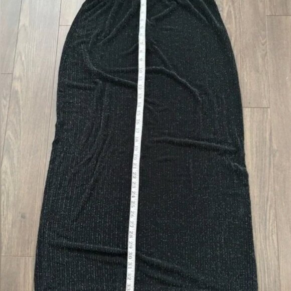 ARTEX COLLECTION Vintage Metallic Black Maxi Skirt - Picture 9 of 13